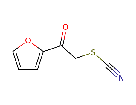 Molecular Structure of 200621-67-6 (Thiocyanic acid, 2-(2-furanyl)-2-oxoethyl ester)