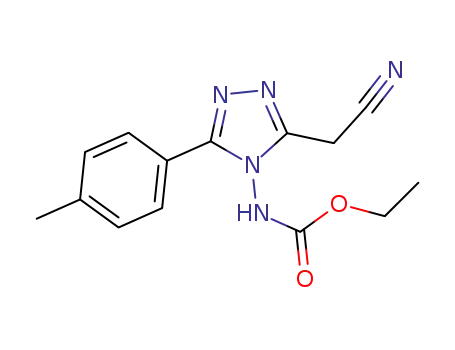 ethyl [3-(cyanomethyl)-5-(4-methylphenyl)-4H-1,2,4-triazol-4-yl]carbamate