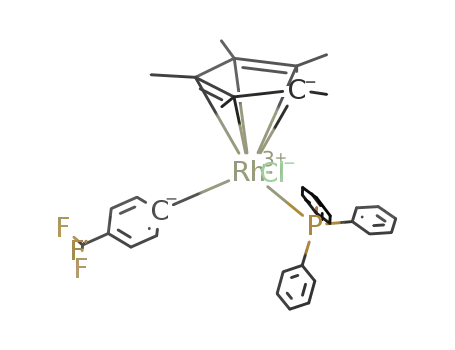 Cp(*)Rh(chloride)(triphenylphosphine)(C<sub>6</sub>H<sub>4</sub>CF<sub>3</sub>)