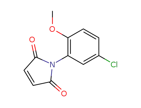 Molecular Structure of 39900-81-7 (1-(5-CHLORO-2-METHOXY-PHENYL)-PYRROLE-2,5-DIONE)