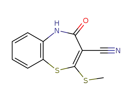 2-(methylthio)-4-oxo-4,5-dihydro-1,5-benzothiazepine-3-carbonitrile