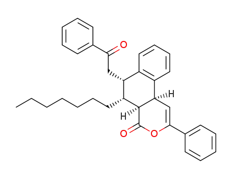 (4aS,5R,6S,10bS)-5-heptyl-6-(2-oxo-2-phenylethyl)-2-phenyl-4a,5,6,10b-tetrahydro-4H-benzo[f]isochromen-4-one