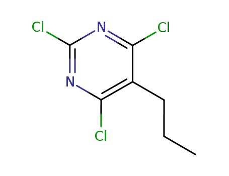 Molecular Structure of 58-81-1 (2,4,6-Trichloro-5-n-propylpyriMidine, 96%)
