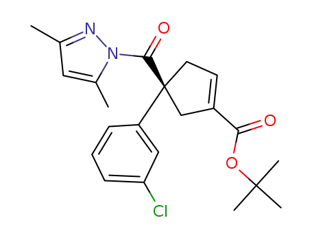 tert-butyl (4S)-4-(3-chlorophenyl)-4-[(3,5-dimethyl-1H-pyrazol-1-yl)carbonyl]cyclopent-1-ene-1-carboxylate