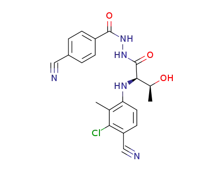 N'-((2R,3S)-2-(3-chloro-4-cyano-2-methylphenylamino)-3-hydroxybutanoyl)-4-cyanobenzohydrazide