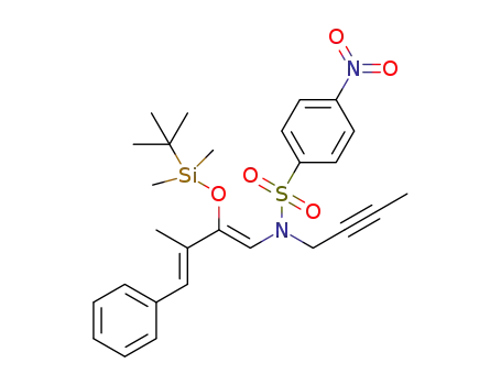 tert-butyldimethyl[(1E,3Z)-5-(p-nitrobenzenesulfonyl)-2-methyl-1-phenyl-5-azanona-1,3-dien-7-yn-3-yloxy]silane