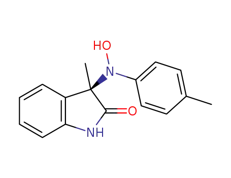 Molecular Structure of 1310862-06-6 ((R)-3-(hydroxy(p-tolyl)amino)-3-methylindolin-2-one)