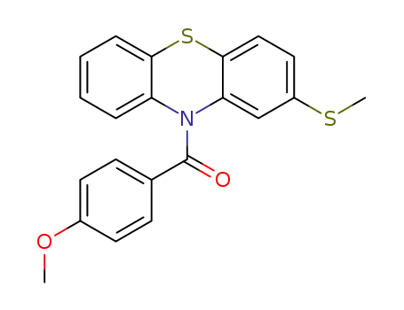 Molecular Structure of 1309924-82-0 (10-(4-methoxybenzoyl)-2-(methylthio)-10H-phenothiazine)