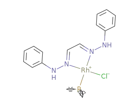 Rh(I)(glyoxalbis(N-phenyl)osazone)(PPh<sub>3</sub>)Cl