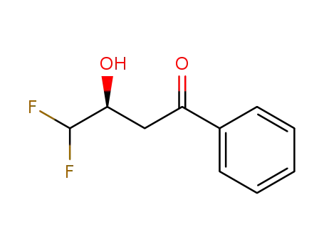 Molecular Structure of 790222-41-2 (1-Butanone,4,4-difluoro-3-hydroxy-1-phenyl-,(3S)-(9CI))