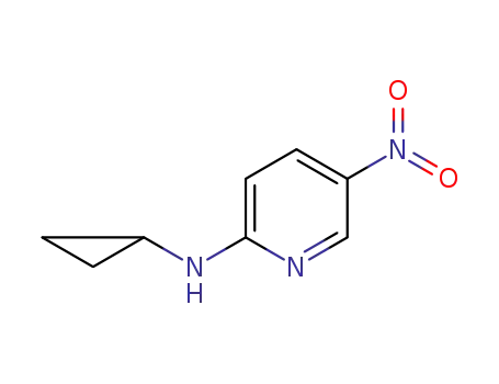 Molecular Structure of 246862-51-1 (N2-CYCLOPROPYL-5-NITROPYRIDIN-2-AMINE, 97)