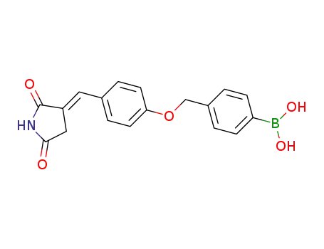 (E)-(4-((4-((2,5-dioxopyrrolidin-3-ylidene)methyl)phenoxy)methyl)phenyl)boronic acid