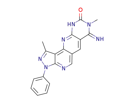 3,7,8,10-tetrahydro-7-imino-1,8-dimethyl-3-phenyl-9H-pyrazolo[3,4-h]pyrimido[4,5-b][1,6]naphthyridin-9-one