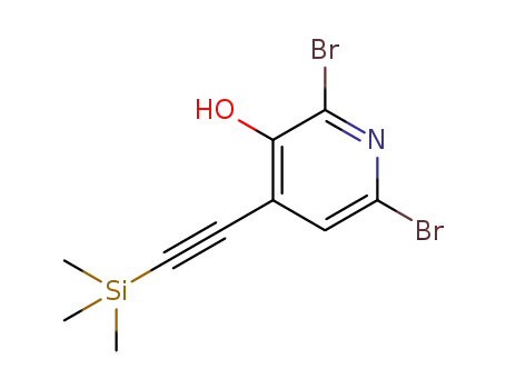 2,6-dibromo-4-[2-(trimethylsilyl)ethynyl]pyridin-3-ol