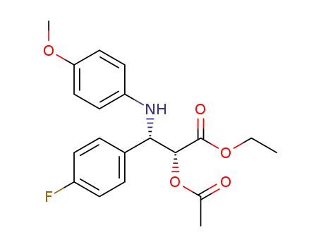 ethyl 2-acetoxy-3-(4-fluorophenyl)-3-(4-methoxyphenylamino)propanoate