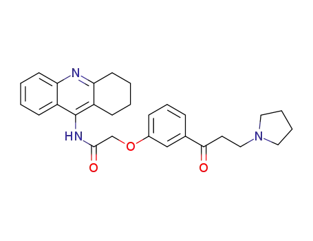 2-(3-(3-(pyrrolidin-1-yl)propanoyl)phenoxy)-N-(1,2,3,4-tetrahydroacridin-9-yl)acetamide