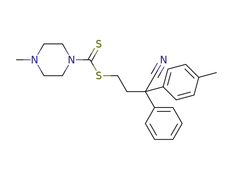 4-methylpiperazine-1-carbodithioic acid 3-cyano-3-phenyl-3-(4-methylphenyl)propyl ester
