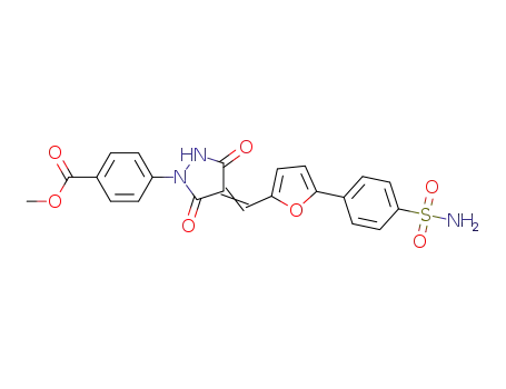 methyl 4-[4-({5-[4-(aminosulfonyl)phenyl]-2-furyl}methylene)-3,5-dioxo-1-pyrazolidinyl]benzoate