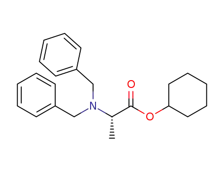 Molecular Structure of 1353757-59-1 ((S)-cyclohexyl 2-(dibenzylamino)propanoate)