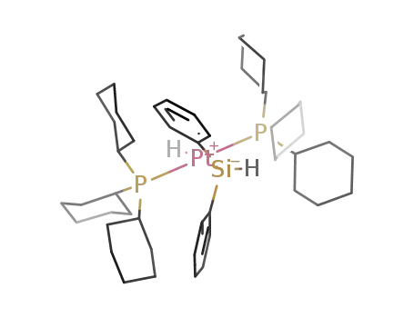 trans-Pt(tricyclohexylphosphine)2(H)(diphenylsilane(-1H))
