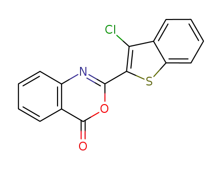 Molecular Structure of 215777-89-2 (4H-3,1-Benzoxazin-4-one, 2-(3-chlorobenzo[b]thien-2-yl)-)