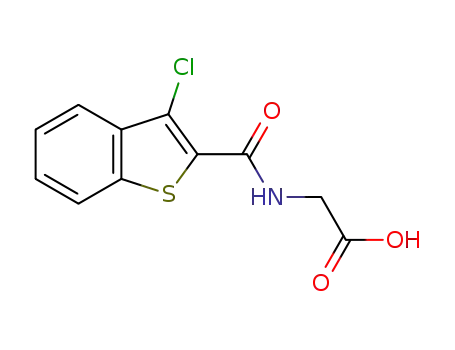 Molecular Structure of 216985-67-0 ([(3-CHLORO-BENZO[B]THIOPHENE-2-CARBONYL)-AMINO]-ACETIC ACID)
