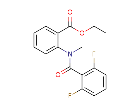 Molecular Structure of 1345539-83-4 (ethyl 2-(2,6-difluoro-N-methylbenzamido)benzoate)