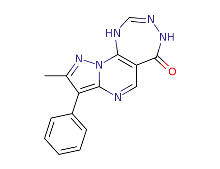 9-methyl-8-phenyl-1,4-dihydro-5H-pyrazolo[5',1':2,3]pyrimido[4,5-e][1,2,4]triazepin-5-one