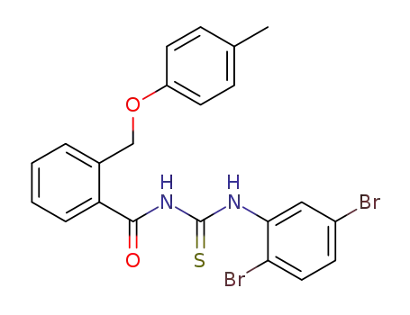 2-((4-methylphenoxy)methyl)-N-((2,5-dibromophenyl)carbamothioyl)benzamide