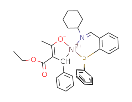 (C<sub>6</sub>H<sub>5</sub>)2PC<sub>6</sub>H<sub>4</sub>CHNC<sub>6</sub>H<sub>11</sub>NiOCCH<sub>3</sub>C(COOC<sub>2</sub>H<sub>5</sub>)CHC<sub>6</sub>H<sub>5</sub>