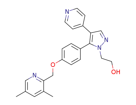 2-[5-[4-(3,5-dimethyl-pyridin-2-ylmethoxy)phenyl]-4-pyridin-4-ylpyrazol-1-yl]ethanol