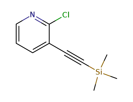 Molecular Structure of 470463-35-5 (2-CHLORO-3-TRIMETHYLSILANYLETHYNYL-PYRIDINE)