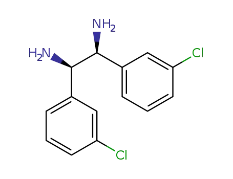 Molecular Structure of 50648-91-4 (1,2-Ethanediamine, 1,2-bis(3-chlorophenyl)-, (1R,2S)-rel-)