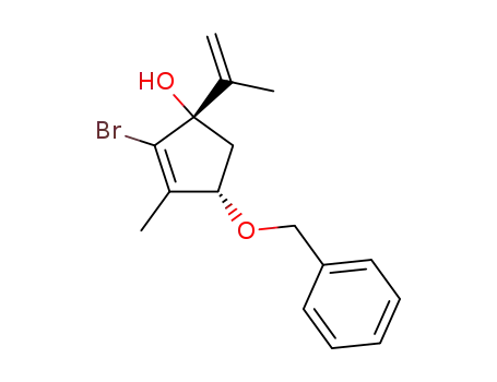 (1S,4S)-4-(benzyloxy)-2-bromo-3-methyl-1-(prop-1-en-2-yl)cyclopent-2-enol