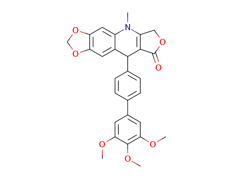 4-methyl-6,7-(methylenedioxy)-9-(3',4',5'-trimethoxybiphenyl)-4,9-dihydrofuro[3,4-b]quinolin-1(3H)-one