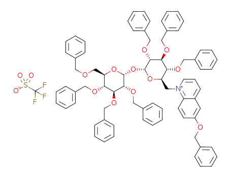 2,3,4,2',3',4',6'-hepta-O-benzyl-6-(6-benzyloxyquinolinium-1-yl)-6-deoxy-α,α-D-trehalose trifluoromethanesulfonate