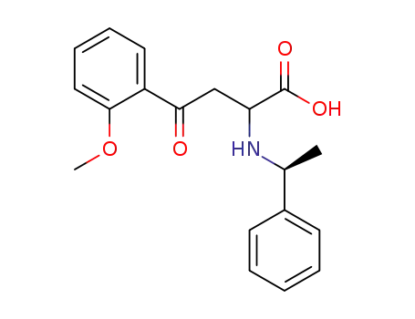 Molecular Structure of 1334219-14-5 (4-(2'-methoxyphenyl)-4-oxo-2-((S)-1-phenylethylamino)butanoic acid)