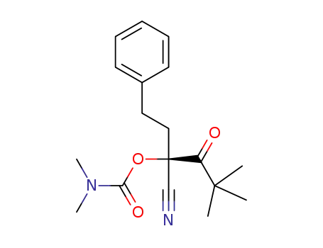 (R)-3-cyano-5,5-dimethyl-4-oxo-1-phenylhexan-3-yl dimethylcarbamate