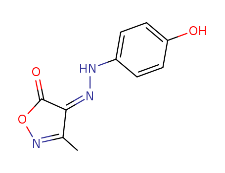 4,5-Isoxazoledione, 3-methyl-, 4-[(4-hydroxyphenyl)hydrazone]