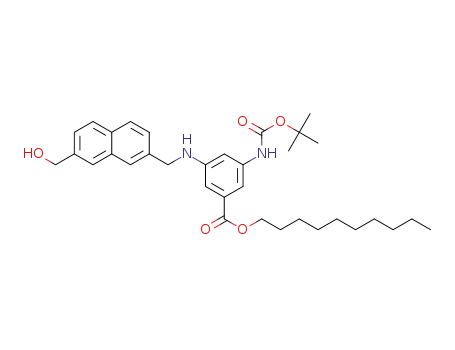 7-{3-(t-butoxycarbonylamino)-5-(decyloxycarbonyl)anilinomethyl}naphthalene-2-methanol