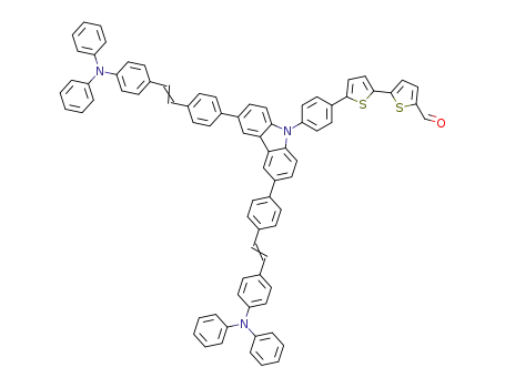 5'-[4-(3,6-bis{4-[2-(4-diphenylamino-phenyl)vinyl]phenyl}carbazol-9-yl)phenyl]-[2,2']bithiophenyl-5-carbaldehyde