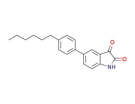 Molecular Structure of 1314306-35-8 (5-(4-hexylphenyl)isatin)