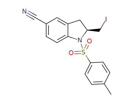 (S)-2-(iodomethyl)-1-tosylindoline-5-carbonitrile