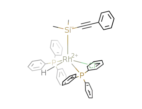 Molecular Structure of 1367364-02-0 (chlorohydrido[dimethyl(phenylethynyl)silyl]bis(triphenylphosphane)rhodium(III))