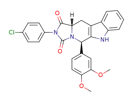 (5R,11aS)-4-chlorophenyl-5-(3,4-dimethoxyphenyl)-5,6,11,11a-tetrahydro-1H-imidazo[1',5':1,6]pyrido[3,4-b]indole-1,3(2H)-dione