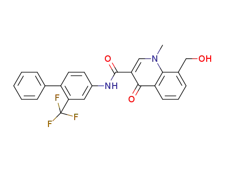 8-(hydroxymethyl)-1-methyl-4-oxo-N-(2-(trifluoromethyl)-[1,1'-biphenyl]-4-yl)-1,4-dihydroquinoline-3-carboxamide