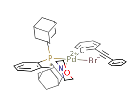 Pd((NC<sub>4</sub>H<sub>8</sub>O)C<sub>6</sub>H<sub>4</sub>P(C<sub>10</sub>H<sub>15</sub>)2)Br(C<sub>6</sub>H<sub>4</sub>C<sub>2</sub>C<sub>6</sub>H<sub>5</sub>)