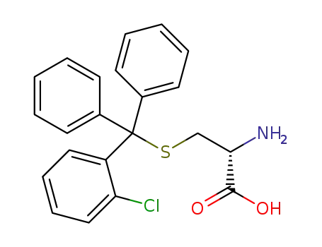 Molecular Structure of 1357107-78-8 ((2R)-2-amino-3-(((2-chlorophenyl)(diphenyl)methyl)sulfanyl)propanoic acid)