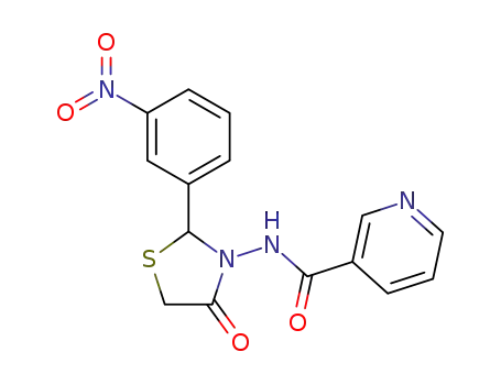 N-(2-(3-nitrophenyl)-4-oxothiazolidin-3-yl)nicotinamide