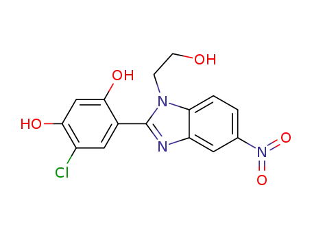 4-chloro-6-[1-(2-hydroxyethyl)-5-nitro-1H-benzimidazol-2-yl]benzene-1,3-diol
